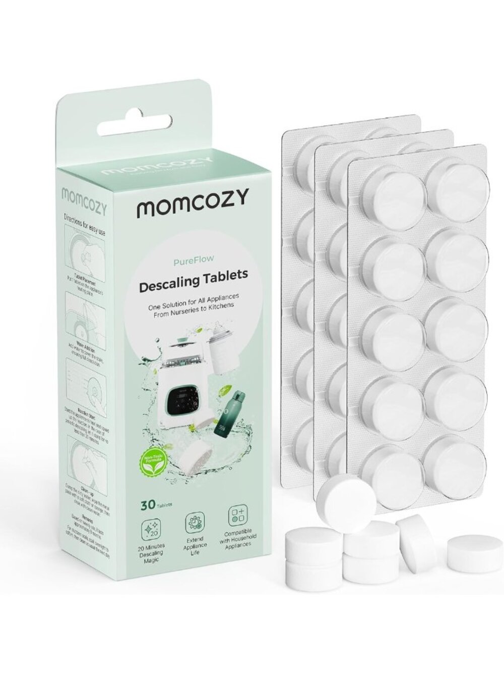Descaling Tablets for Bottle Washers - 30 Eco-Friendly Cleaning Tablets